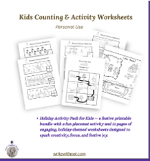 counting holiday worksheets