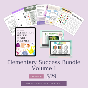 Elementary success bundle - canva templates for worksheets