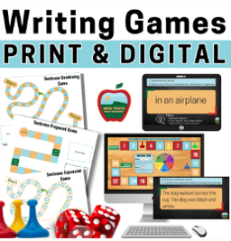 Writing games - print and digital